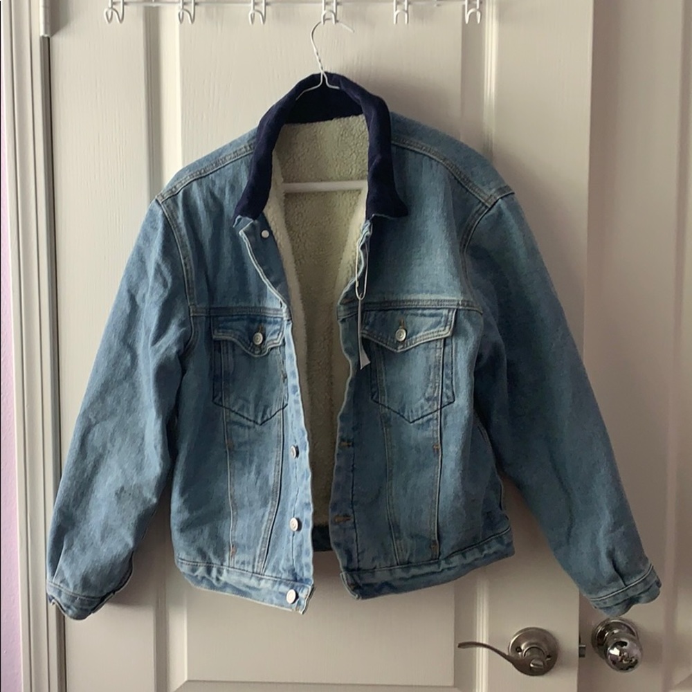 Brandy Melville Sherpa Denim Jacket